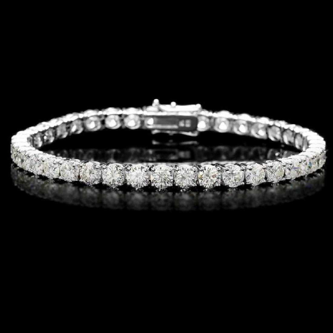 18K White Gold 12.82ct Diamond Bracelet: Retail: $49,592.00 ****** 18K White Gold 12.82ct Diamond Bracelet ****** Metal: 18K White Gold / Total Item Weight: 15.5 Grams / Country Made: United States / / Main Stone: Diamond / Carat Total Weigh