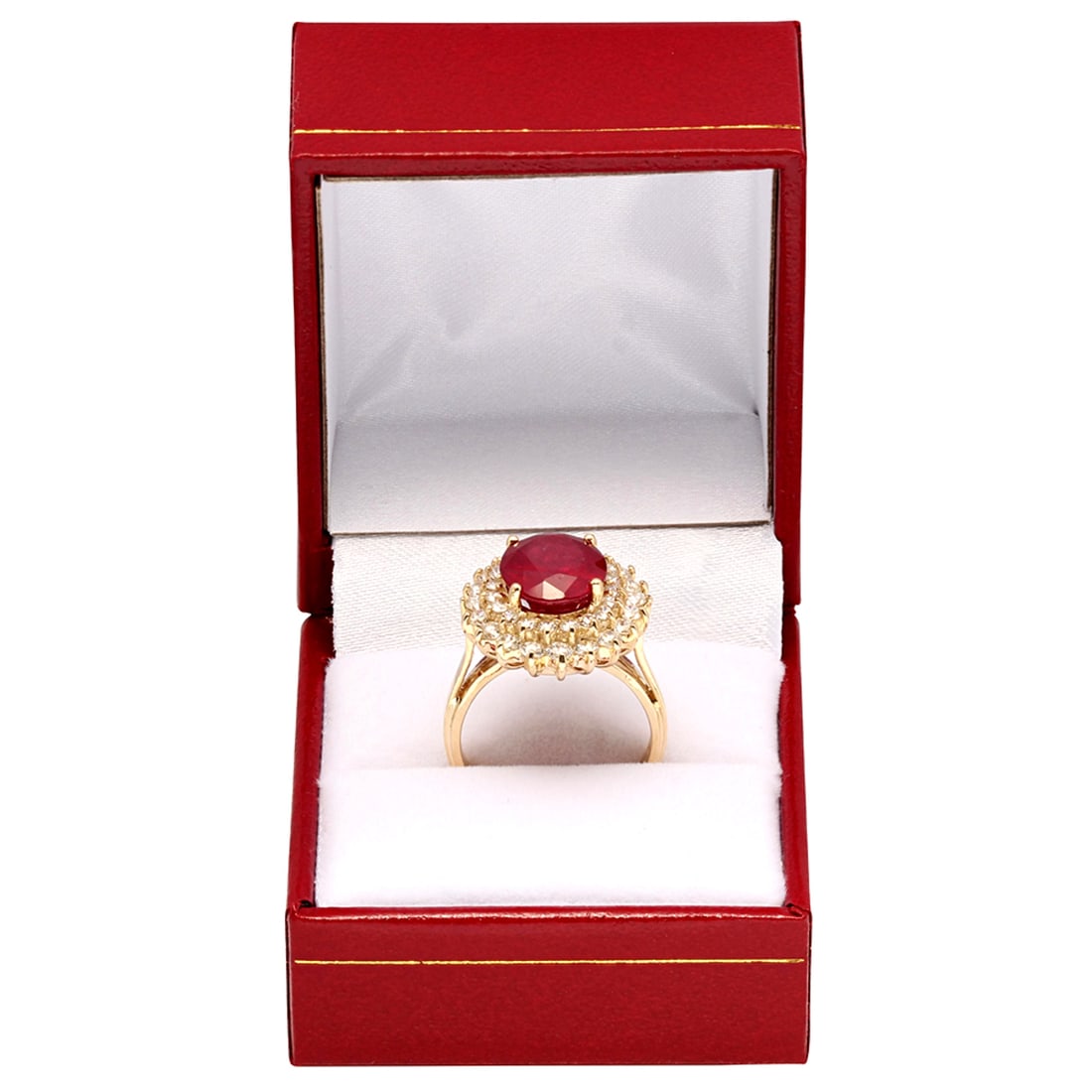 14K Gold 5.77ct Ruby and 1.46ct Diamond Ring - 4