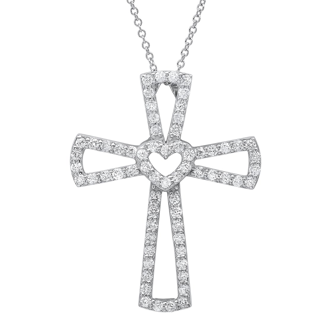 14K White Gold and 0.98ct Diamond Pendant: Retail: $3,460.00 ****** 14K White Gold and 0.98ct Diamond Pendant ****** Metal: 14K White Gold / Total Item Weight: 4.0 Grams / Country Made: United States / / Main Stone: Diamond / Carat Total