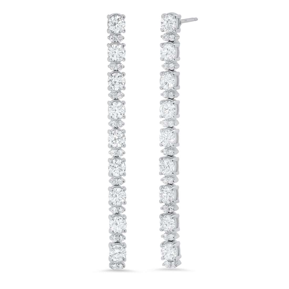 14K White Gold Earring and Necklace Set with 4.58ct Diamonds: Retail: $22,000.00 ****** 14K White Gold Earring and Necklace Set with 4.58ct Diamonds ****** Size: 18 Necklace / Metal: 14K White Gold / Total Item Weight: 9.3 Grams / Country Made: United States / 