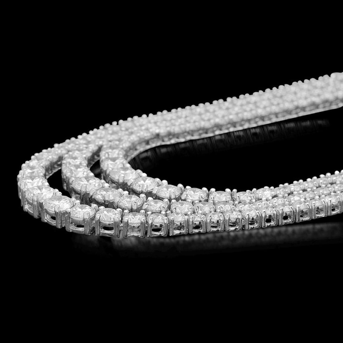 14K Gold 11.98ct Diamond Necklace - 2