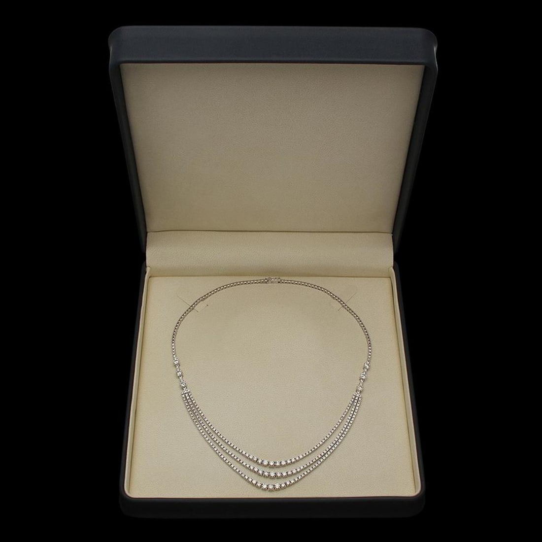 14K Gold 11.98ct Diamond Necklace - 4