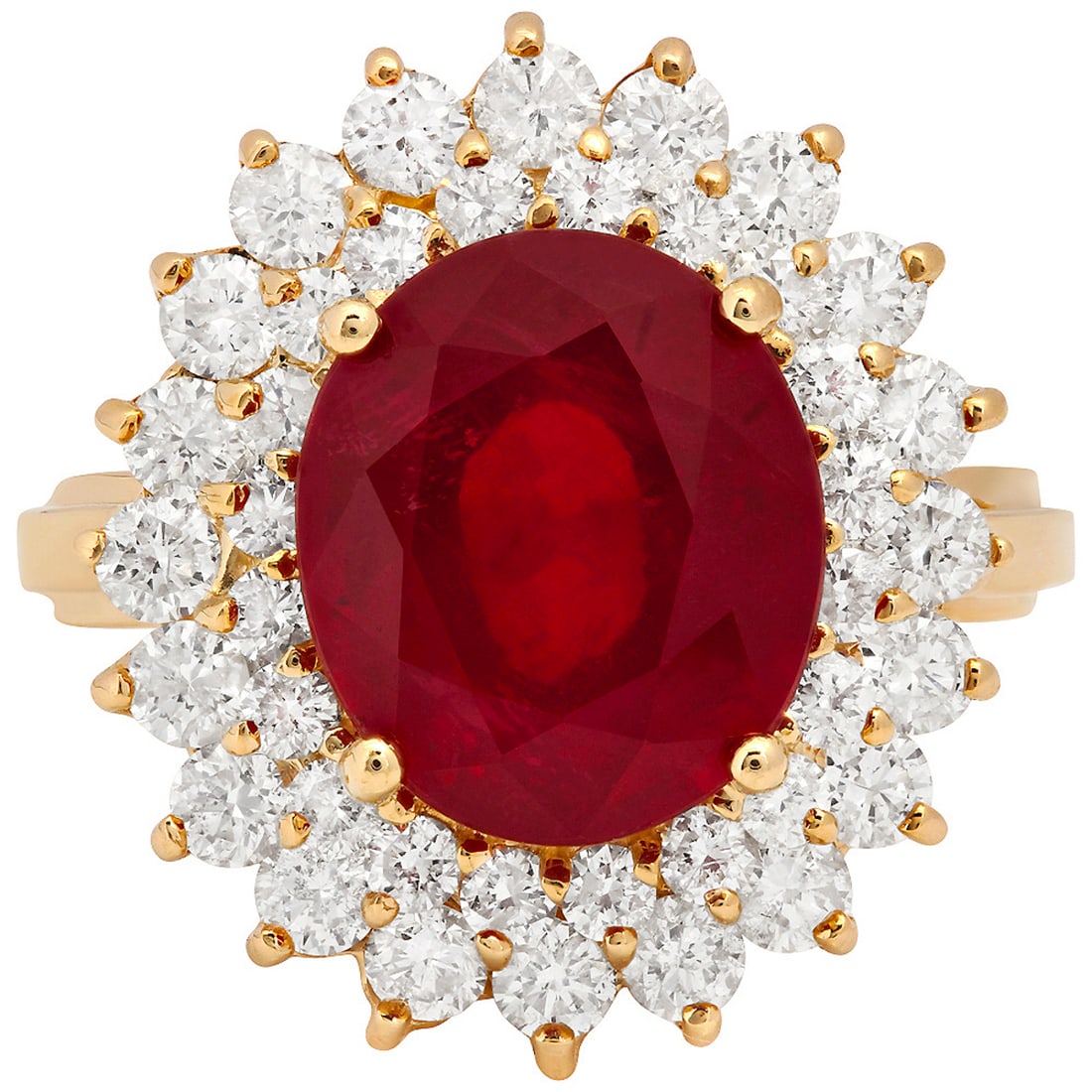14K Gold 5.77ct Ruby and 1.46ct Diamond Ring - 3