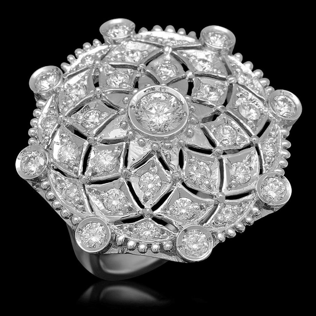 14K White Gold and 2.00ct Diamond Ring: Retail: $7,550.00 ****** 14K White Gold and 2.00ct Diamond Ring ****** Metal: 14K White Gold / Total Item Weight: 9.6 Grams / Country Made: United States / / Main Stone: Diamond / Carat Total