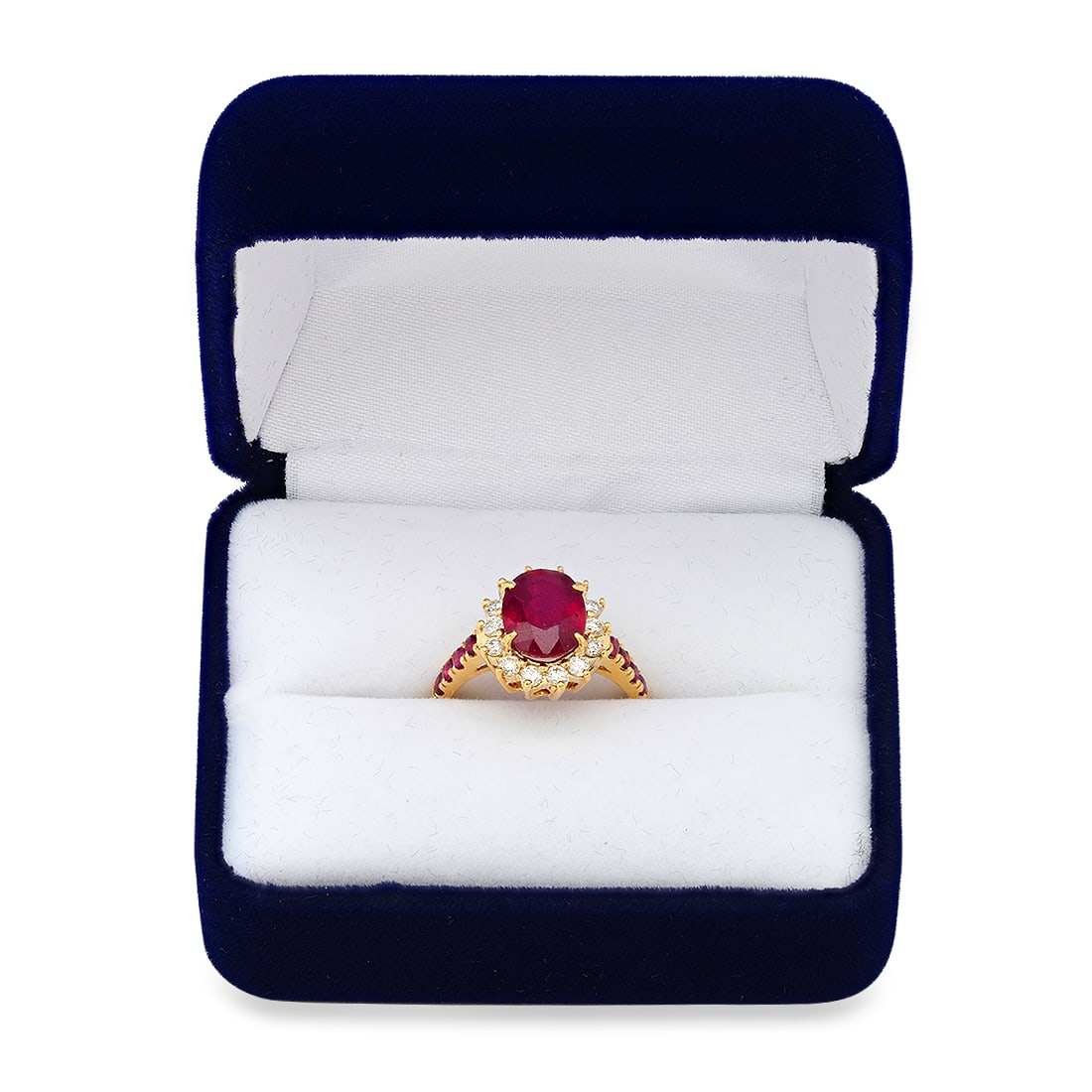 14K Yellow Gold 3.65ct Ruby and 0.80ct Diamond Ring - 4