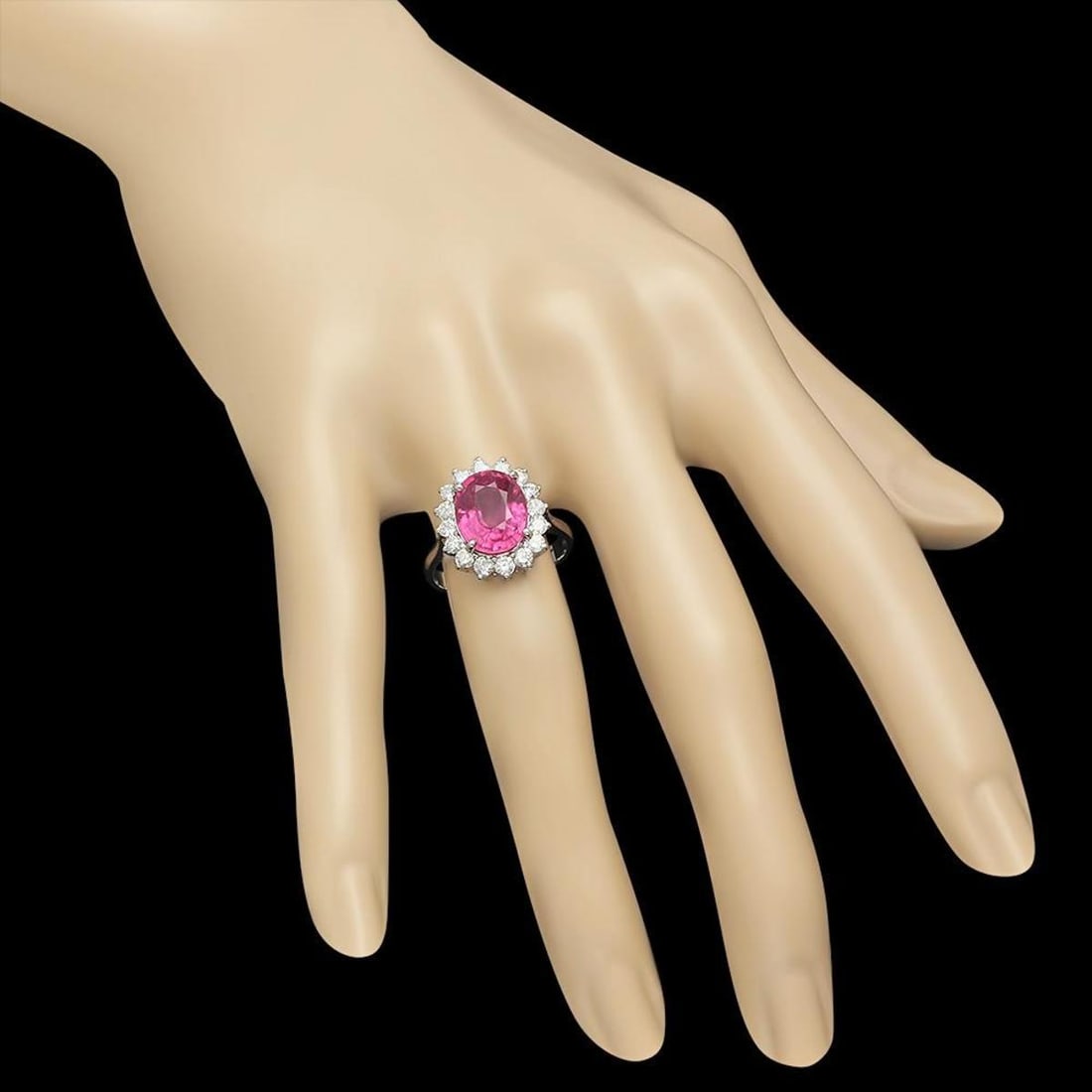 14K White Gold 4.96ct Ruby and 1.01ct Diamond Ring - 3