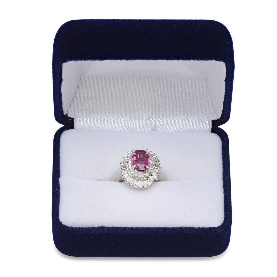Platinum Setting with 2.01ct Ruby and 1.05ct Diamond Ladies Ring - 4
