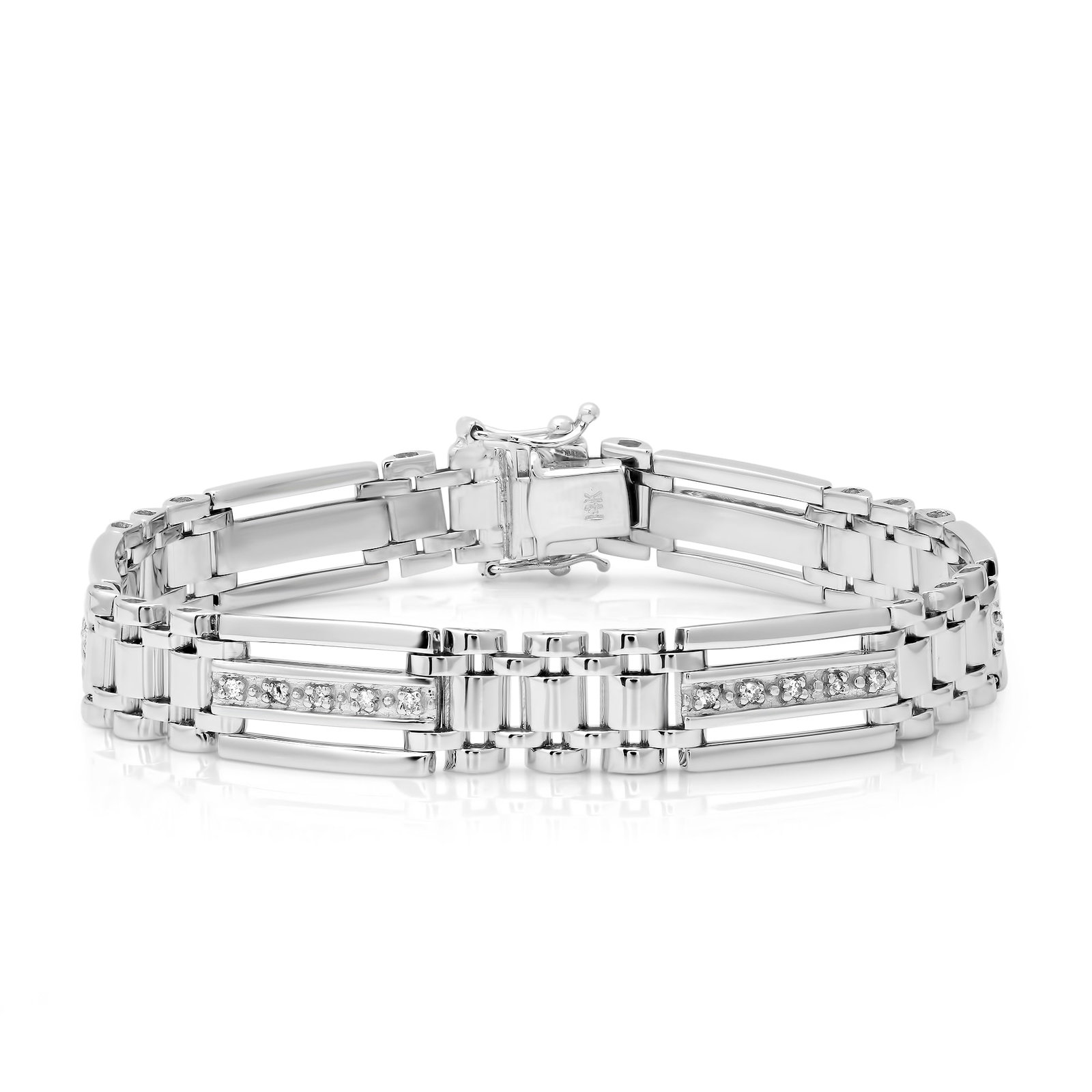 14K White Gold Setting with 0.60ct Diamond Unisex Bracelet: Retail: $6,850.00 ****** 14K White Gold Setting with 0.60ct Diamond Unisex Bracelet ****** Size: 8.5 / Metal: 14K White Gold / Total Item Weight: 31.2 Grams / Country Made: United States / / Main