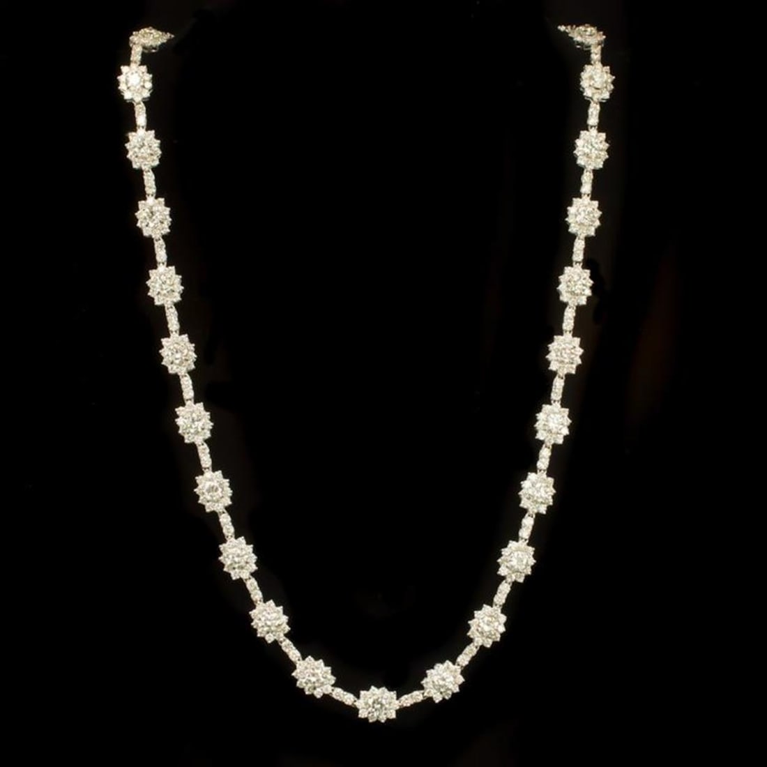 18K Gold 18.52ct Diamond Necklace - 2