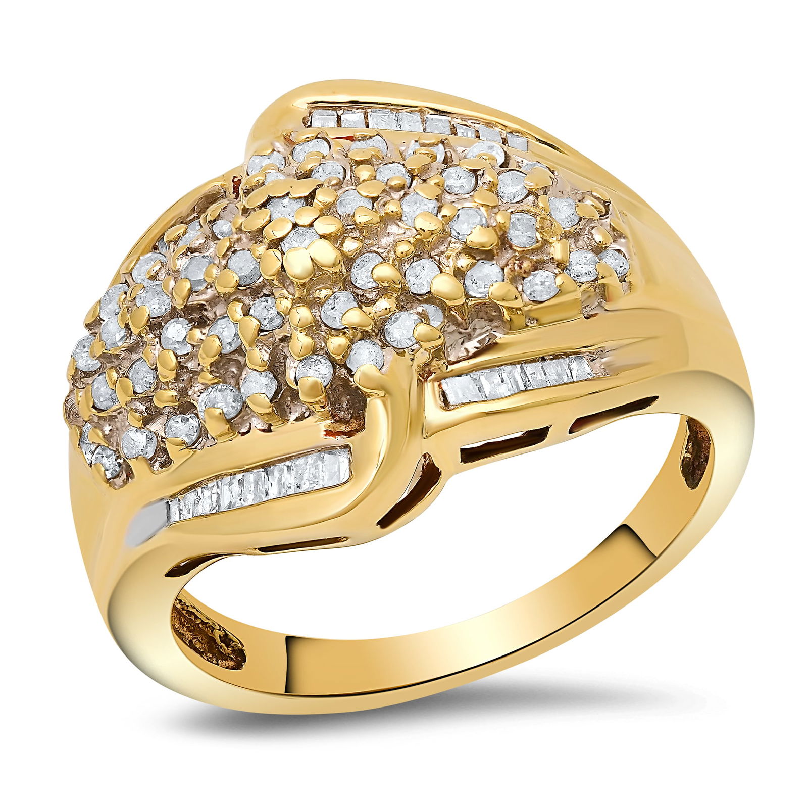 10K Yellow Gold Setting with 0.62ct Diamond Ladies Ring: Retail: $2,160.00 ****** 10K Yellow Gold Setting with 0.62ct Diamond Ladies Ring ****** Size: 7 / Metal: 10K Yellow Gold / Total Item Weight: 5.4 Grams / Country Made: United States / / Main Stone: Di