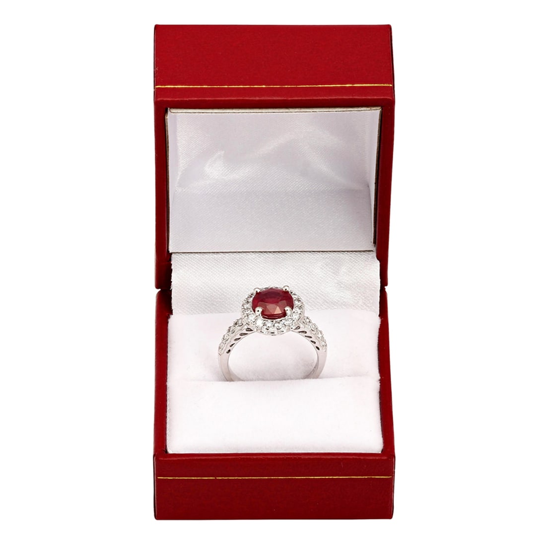 14K Gold 2.15ct Ruby 0.78ct Diamond Ring - 3