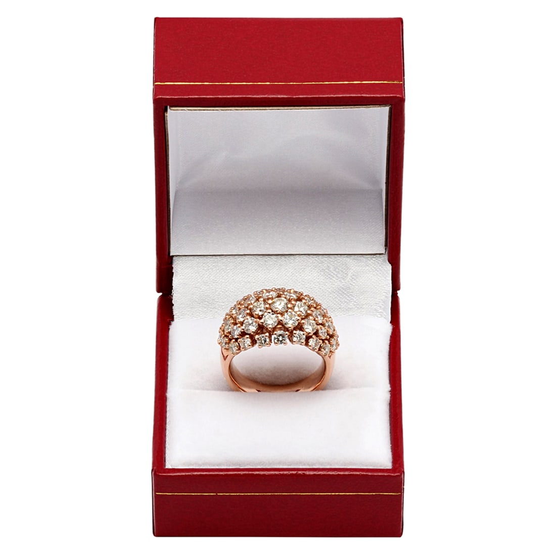 14k Rose Gold 3.49ct Diamond Ring - 3