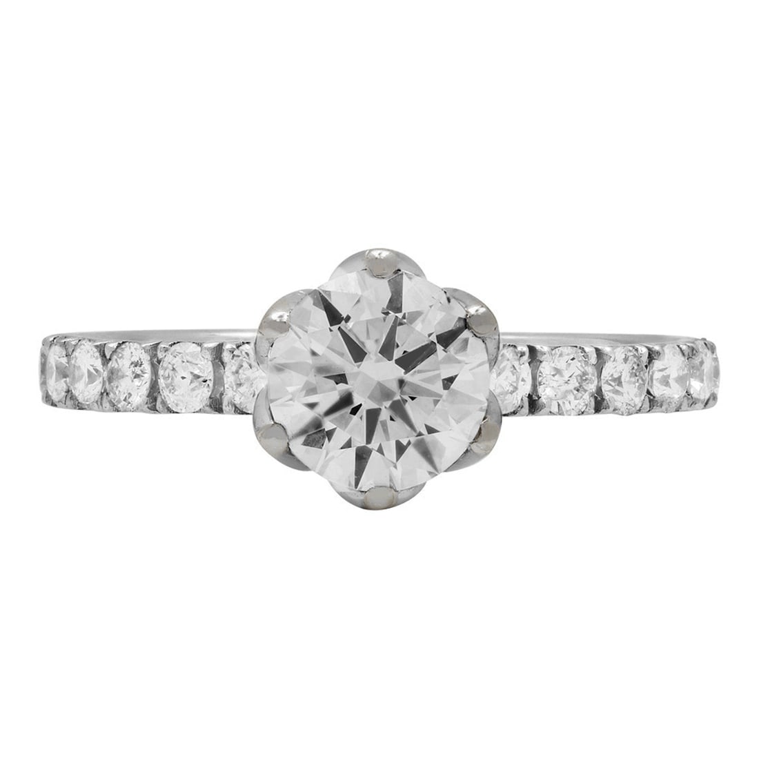 14k White Gold 1.05ct Diamond Ring - 3