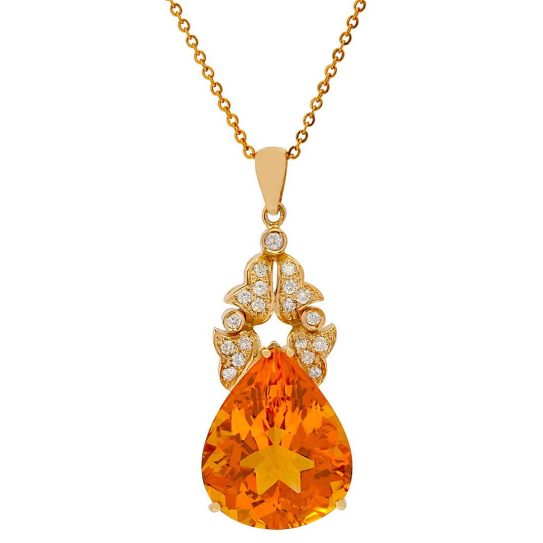 14k Yellow Gold 27.52ct Citrine 0.72ct Diamond Pendant: Retail: $11,880.00 ****** 14k Yellow Gold 27.52ct Citrine 0.72ct Diamond Pendant ****** Metal: 14K Yellow Gold / Total Item Weight: 11.72 grams / Country Made: United States / / Main Stone: Citrine