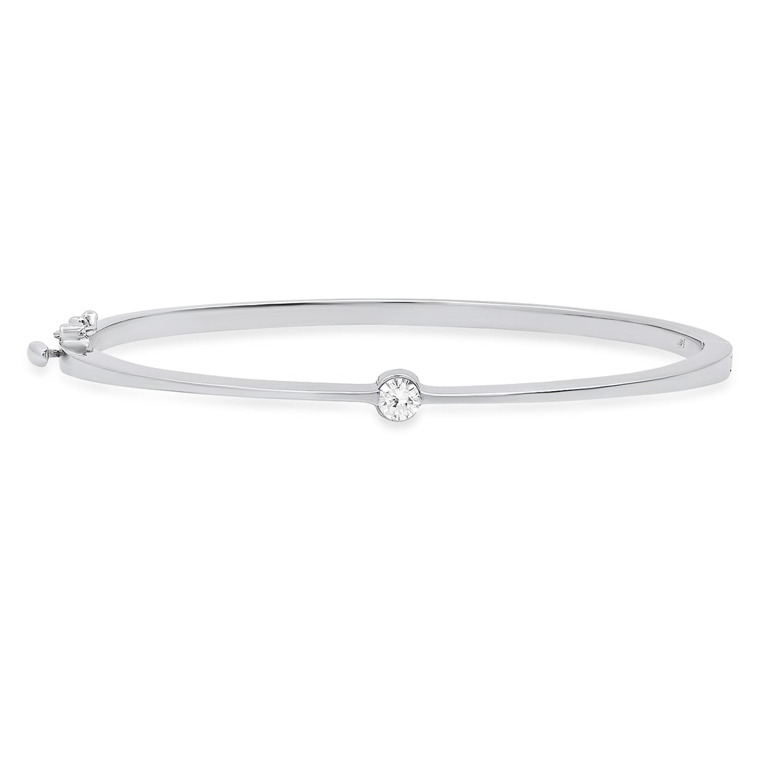 14K White Gold Setting with 0.25ct Diamond Bangle Bracelet: Retail: $1,800.00 ****** 14K White Gold Setting with 0.25ct Diamond Bangle Bracelet ****** Metal: 14K White Gold / Total Item Weight: 11.2 Grams / Country Made: United States / / Main Stone: Diamond