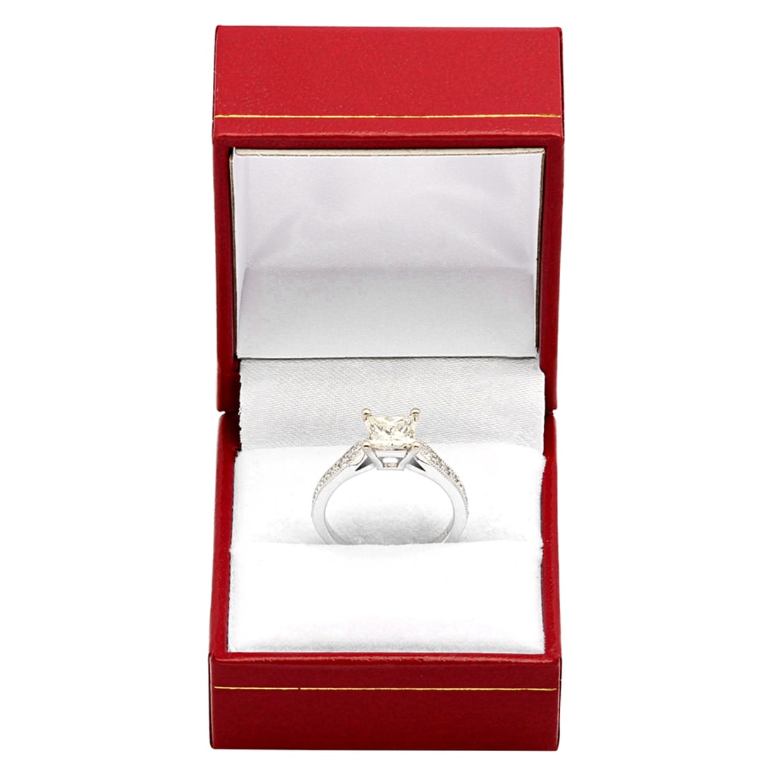 14k White Gold 1.27ct & 0.32ct Diamond Ring - 4