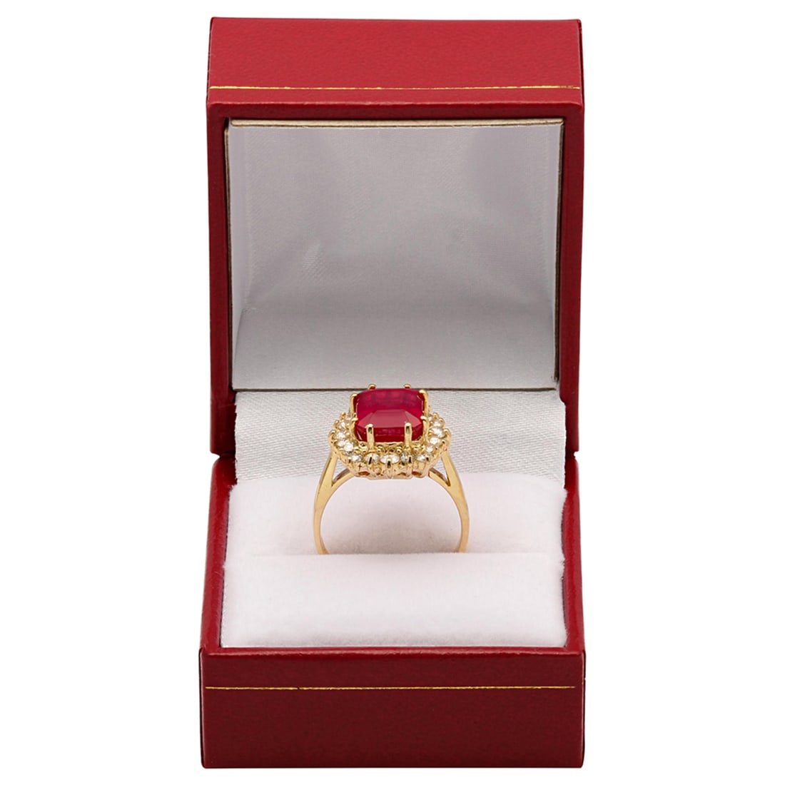 14k Yellow Gold 5.63ct Ruby 0.81ct Diamond Ring - 3