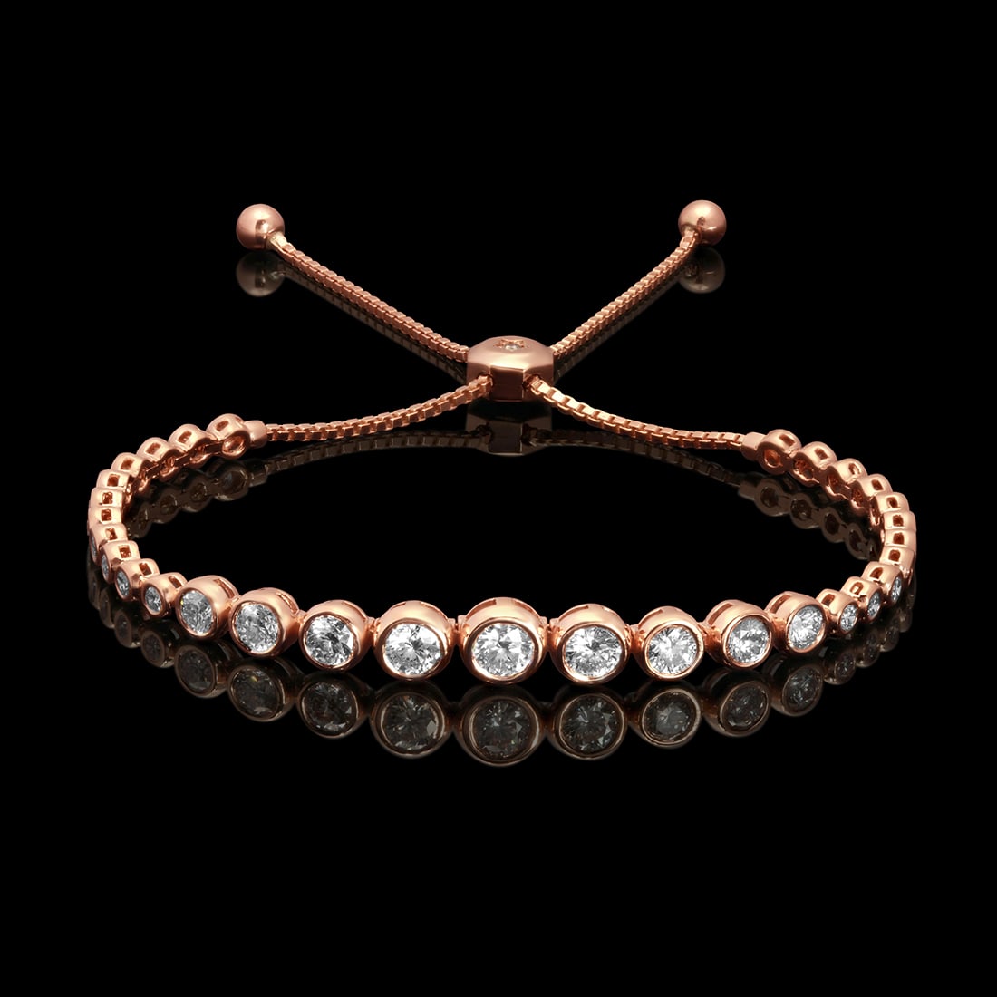 14k Rose Gold 2.67ct Diamond Bracelet: Retail: $8,660.00 ****** 14k Rose Gold 2.67ct Diamond Bracelet ****** Size: 7 / Metal: 14k Rose Gold / Total Item Weight: 9.5 Grams / Country Made: United States / / Main Stone: Diamond / Carat