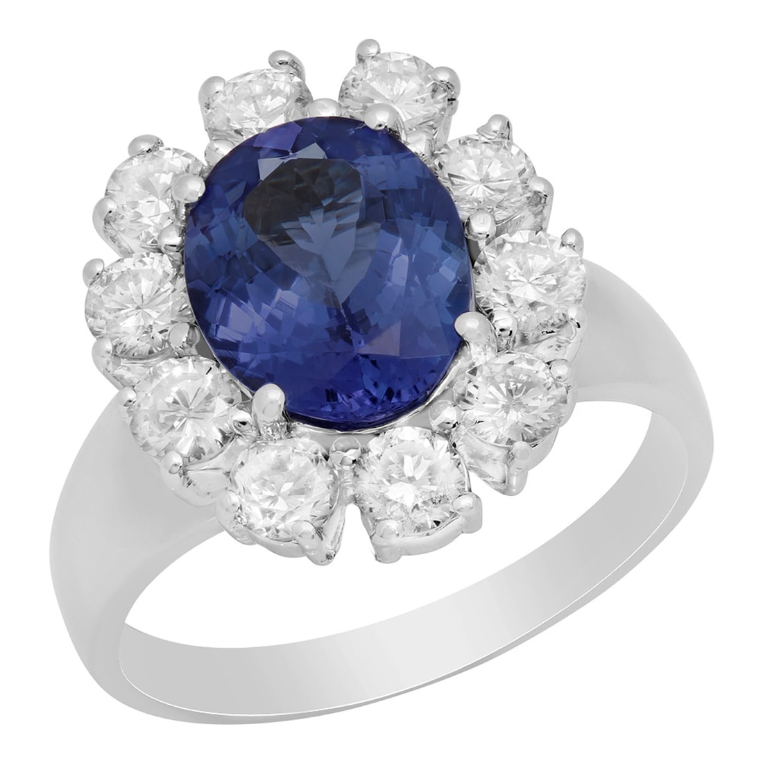 14k White Gold 2.51ct Tanzanite 1.00ct Diamond Ring: Retail: $5,770.00 ****** 14k White Gold 2.51ct Tanzanite 1.00ct Diamond Ring ****** Metal: 14K White Gold / Total Item Weight: 5.90 grams / Country Made: United States / / Main Stone: Tanzanite /
