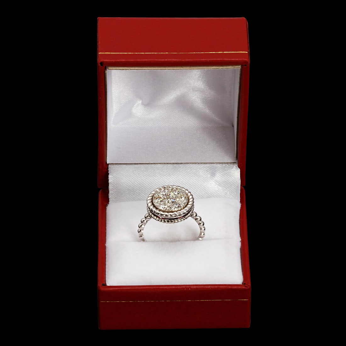 14k White Gold 1.09ct Diamond Ring - 5