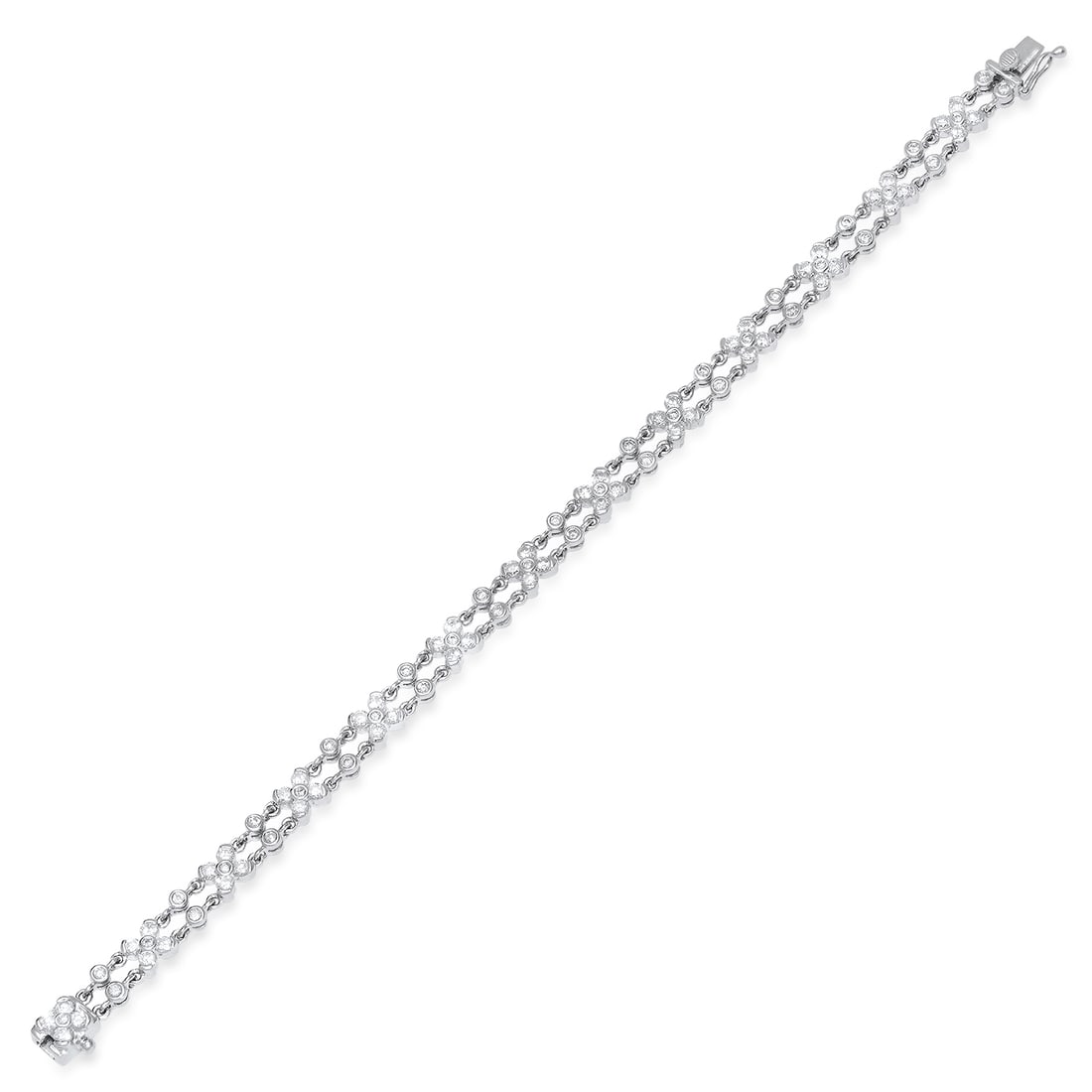 18K White Gold Setting with 3.49ct Diamond Bracelet: Retail: $13,360.00 ****** 18K White Gold Setting with 3.49ct Diamond Bracelet ****** Size: 7 / Metal: 18K White Gold / Total Item Weight: 13.6 Grams / Country Made: United States / / Main Stone: