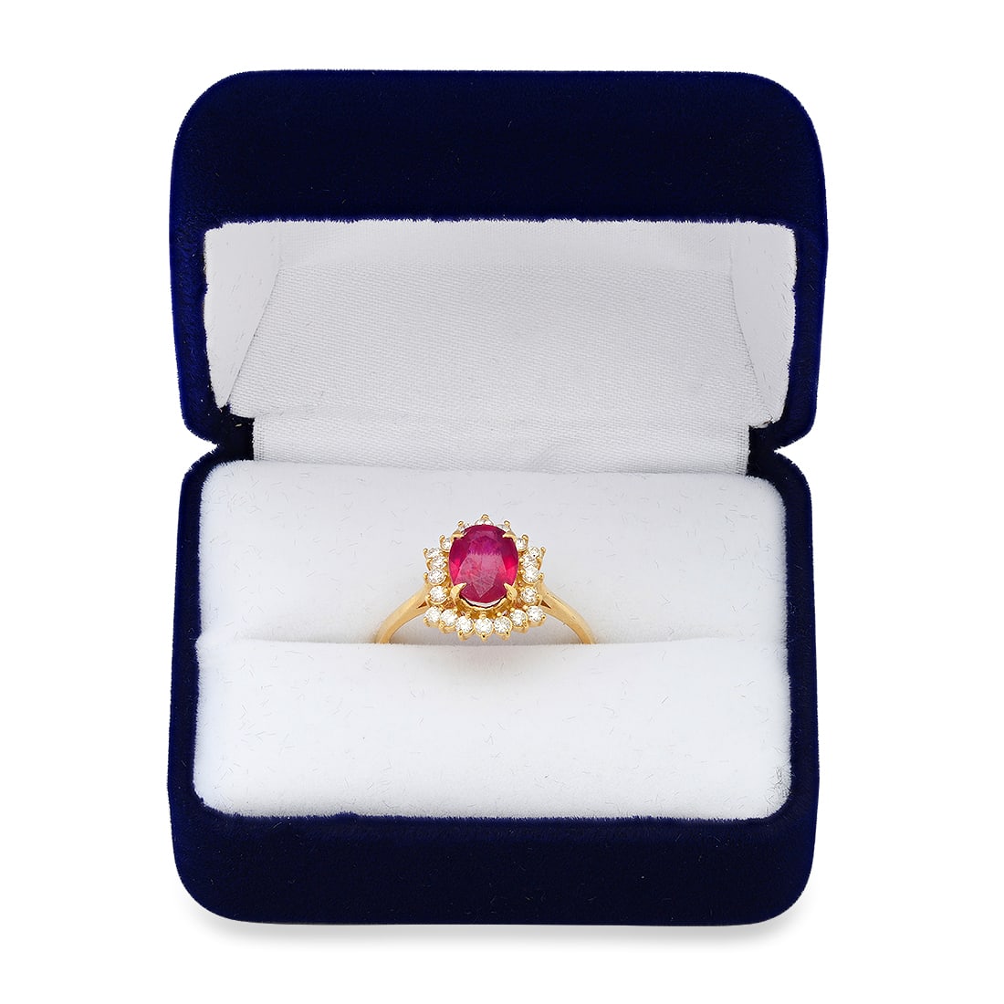 14K Yellow Gold 2.50ct Ruby and 0.90ct Diamond Ring - 4