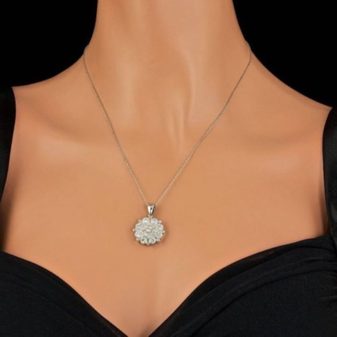 14K Gold 2.07ct Diamond Pendant - 3