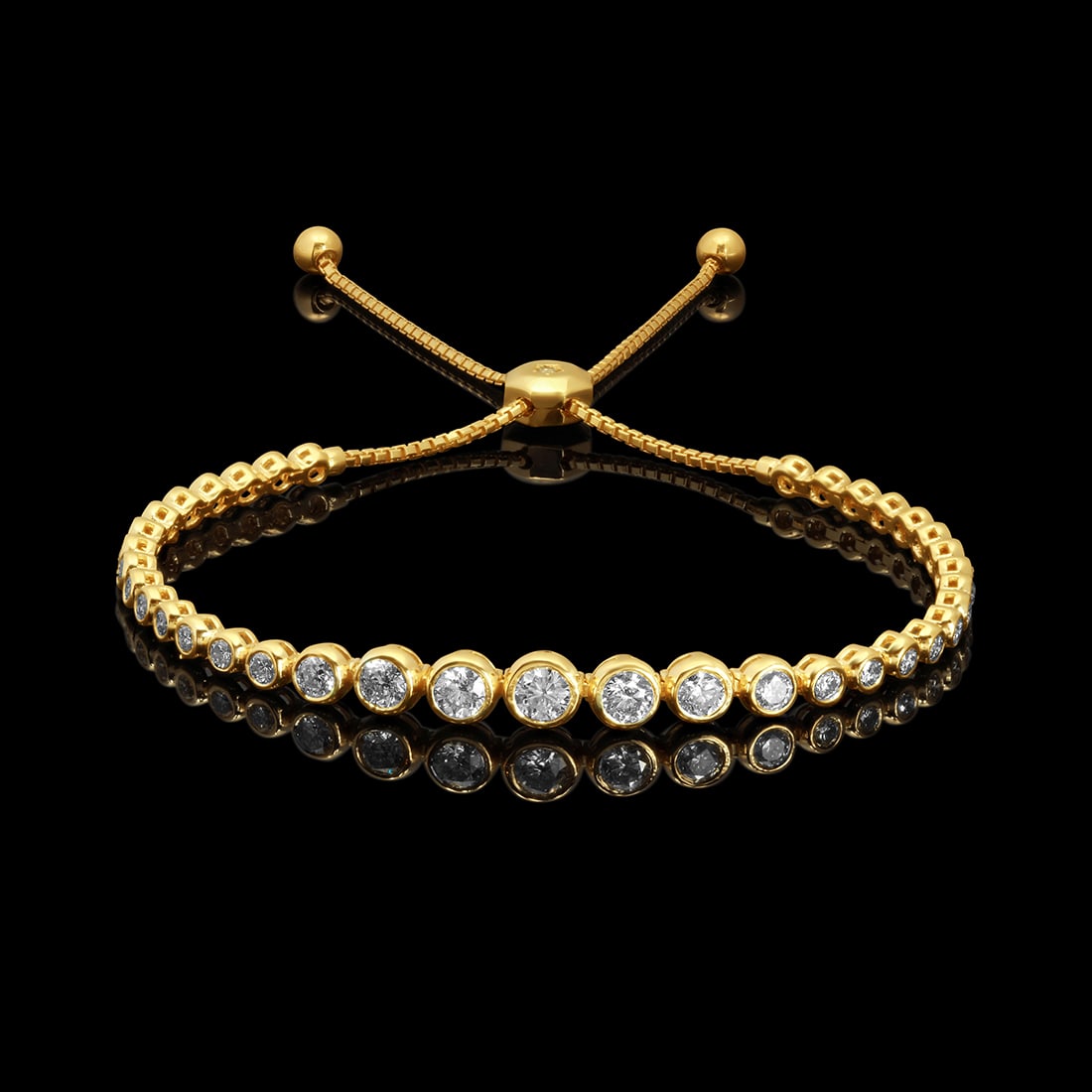 14k Yellow Gold 2.14ct Diamond Bracelet: Retail: $8,465.00 ****** 14k Yellow Gold 2.14ct Diamond Bracelet ****** Size: 7 / Metal: 14K Yellow Gold / Total Item Weight: 8.9 Grams / Country Made: United States / / Main Stone: Diamond / Carat To