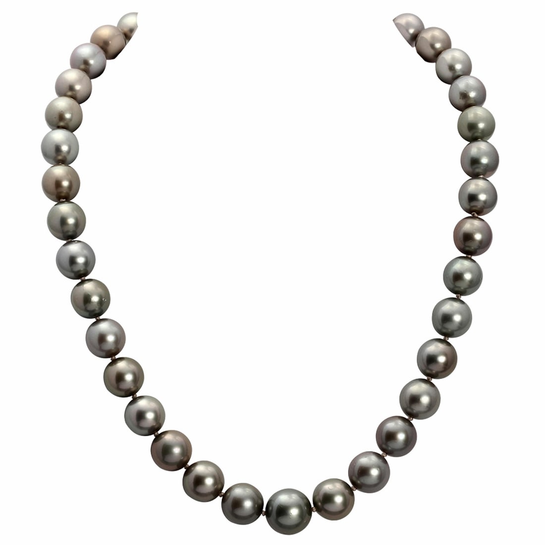 10-13mm Natural Black Pearl Necklace: Retail: $14,250.00 ****** 10-13mm Natural Black Pearl Necklace ****** Metal: 14k White Gold & Diamonds Clasp / Total Item Weight: None / Country Made: United States / / Main Stone: Pearl / Color: Ligh