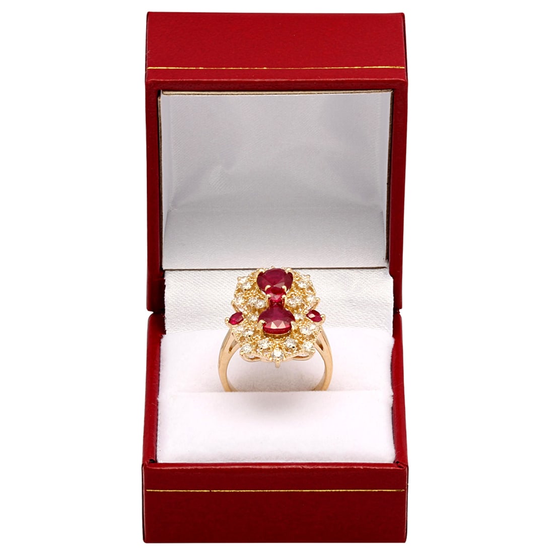 14k Yellow Gold 3.21ct & 0.51ctct Ruby 1.04ct Diamond Ring - 3