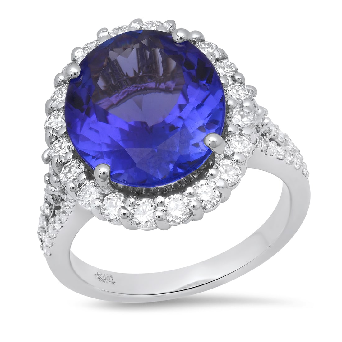 14K White Gold Setting with 6.79ct Tanzanite and 1.34ct Diamond Ladies Ring: Retail: $22,500.00 ****** 14K White Gold Setting with 6.79ct Tanzanite and 1.34ct Diamond Ladies Ring ****** Size: 7(we offer free resizing to winning bidders) / Metal: 14K White Gold / Total Item Wei
