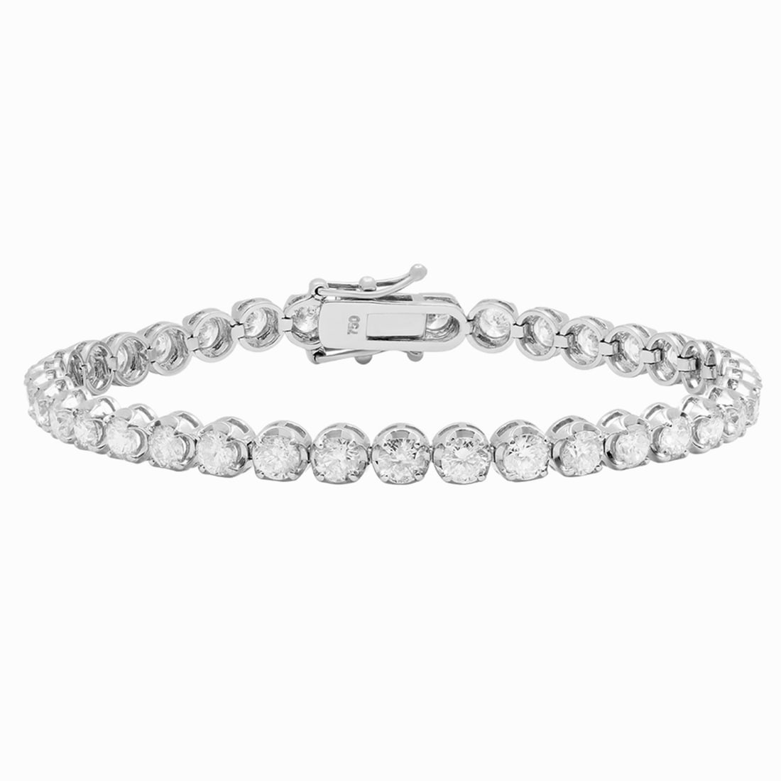18k White Gold 7.32ct Diamond Tennis Bracelet: Retail: $33,275.00 ****** 18k White Gold 7.32ct Diamond Tennis Bracelet ****** Metal: 18K White Gold / Total Item Weight: 12.60 grams / Country Made: United States / / Main Stone: Diamond / Color: