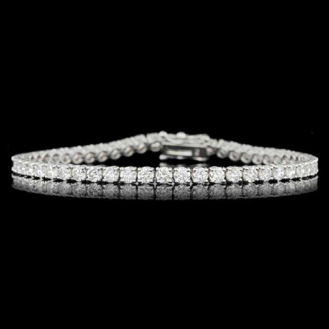 18K White Gold and 5.65ct Diamond Bracelet: Retail: $27,800.00 ****** 18K White Gold and 5.65ct Diamond Bracelet ****** Metal: 18K White Gold / Total Item Weight: 10.2 Grams / Country Made: United States / / Main Stone: Diamond / Carat Total