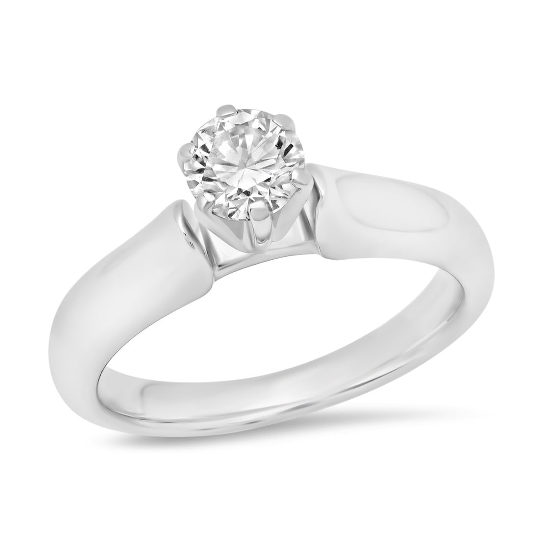Platinum Setting with 0.52ct Diamond Ladies Ring: Retail: $5,330.00 ****** Platinum Setting with 0.52ct Diamond Ladies Ring ****** Size: 5.5 (we offer free resizing to winning bidders) / Metal: Platinum / Total Item Weight: 4.4 Grams / Country Made: