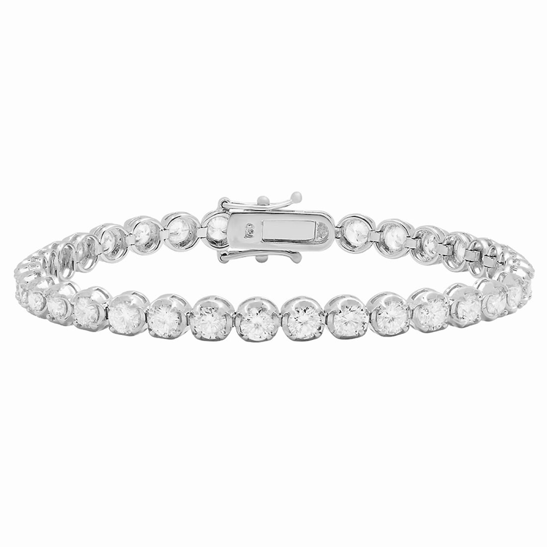 18k White Gold 7.02ct Diamond Tennis Bracelet: Retail: $30,925.00 ****** 18k White Gold 7.02ct Diamond Tennis Bracelet ****** Metal: 18K White Gold / Total Item Weight: 13.30 grams / Country Made: United States / / Main Stone: Diamond / Color: