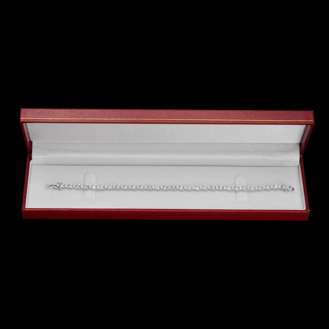 18k White Gold 7.54ct Diamond Bracelet - 4
