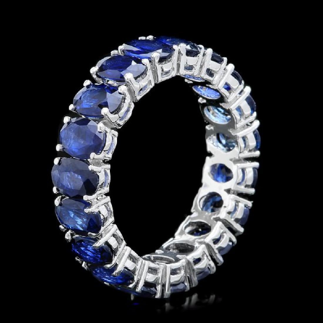 14K White Gold and 8.13ct Sapphire Ring - 2