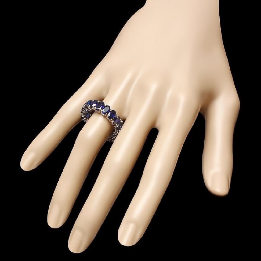 14K White Gold and 8.13ct Sapphire Ring - 3
