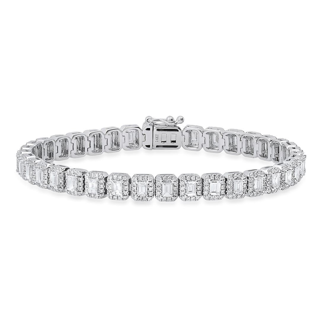 14K White Gold Setting with 5.40ct Diamond Ladies Bracelet: Retail: $21,240.00 ****** 14K White Gold Setting with 5.40ct Diamond Ladies Bracelet ****** Size: 7 / Metal: 14K White Gold / Total Item Weight: 16.0 Grams / Country Made: United States / / Main Stone