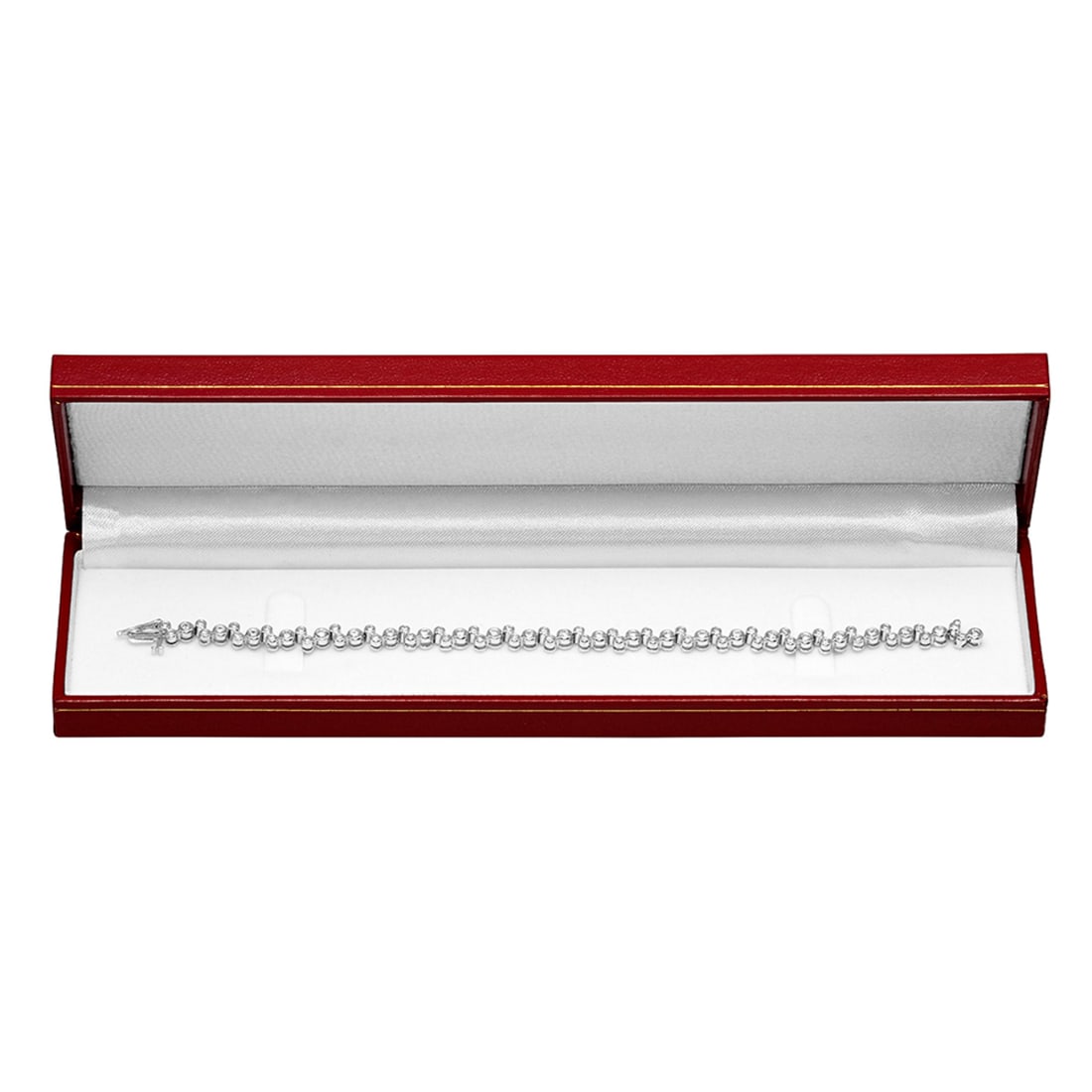 14k White Gold 3.42ct Diamond Bracelet - 3