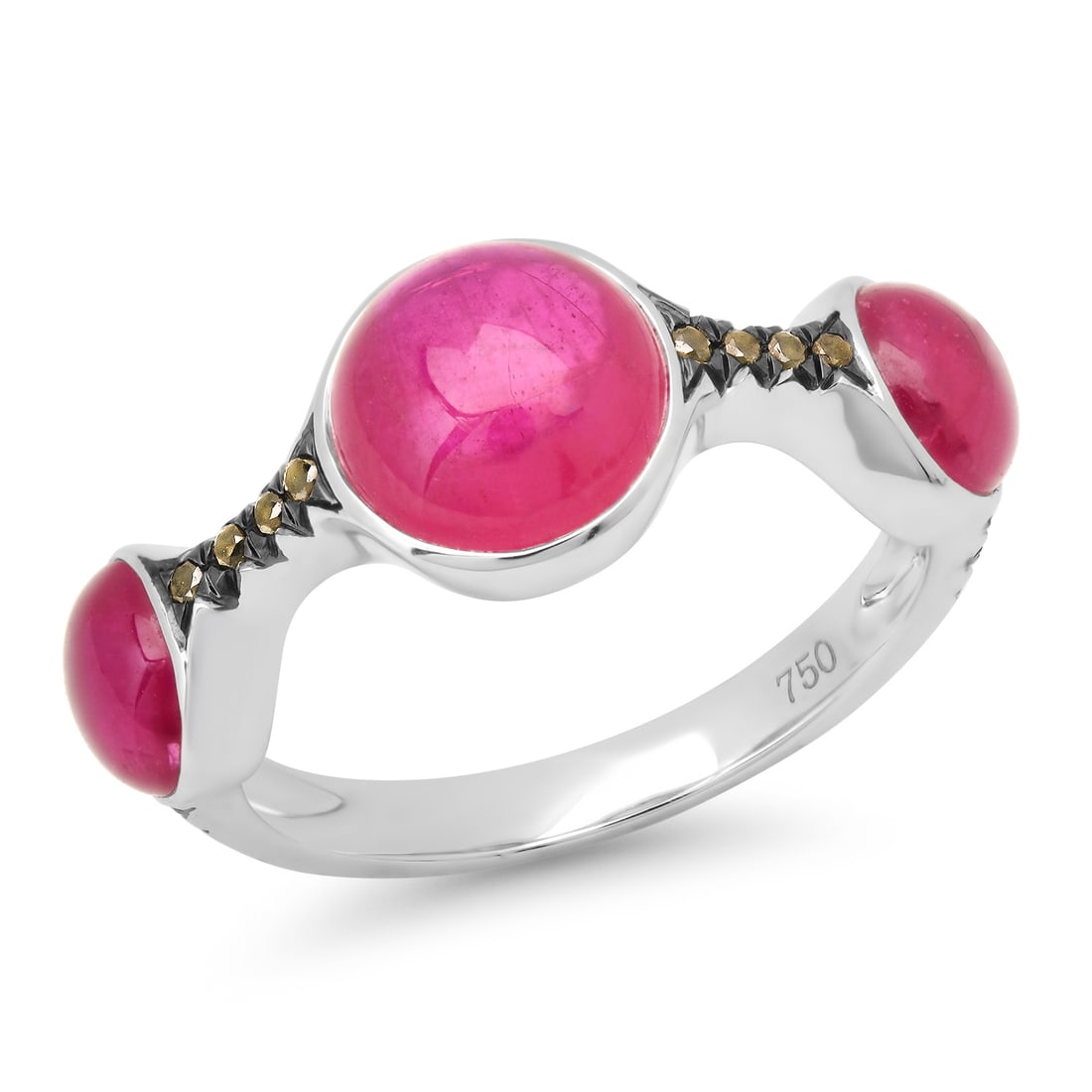 18K White Gold Setting with 5ct Ruby and 0.10ct Diamond Ladies Ring (1 of 4)