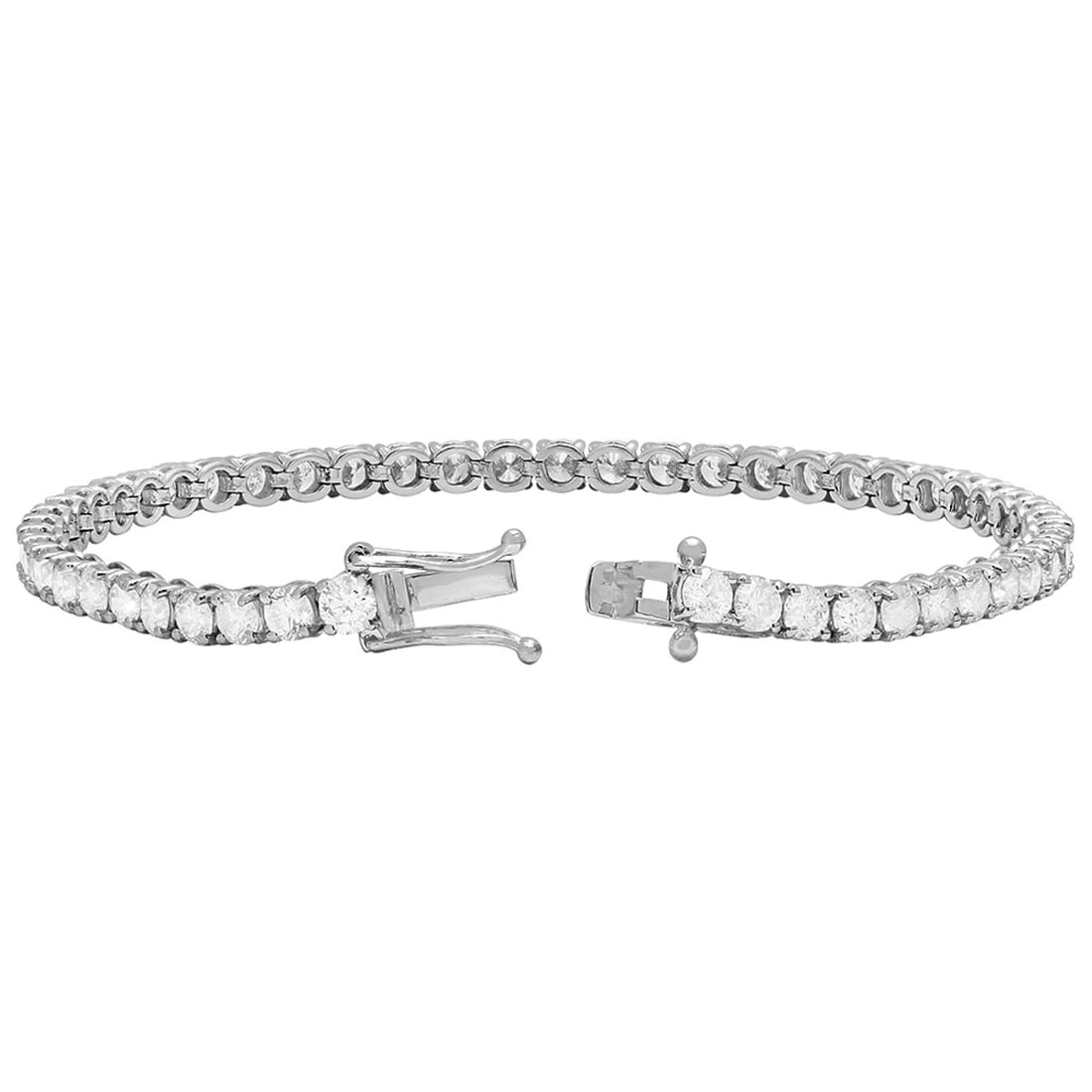 18k White Gold 6.65ct Diamond Bracelet - 3