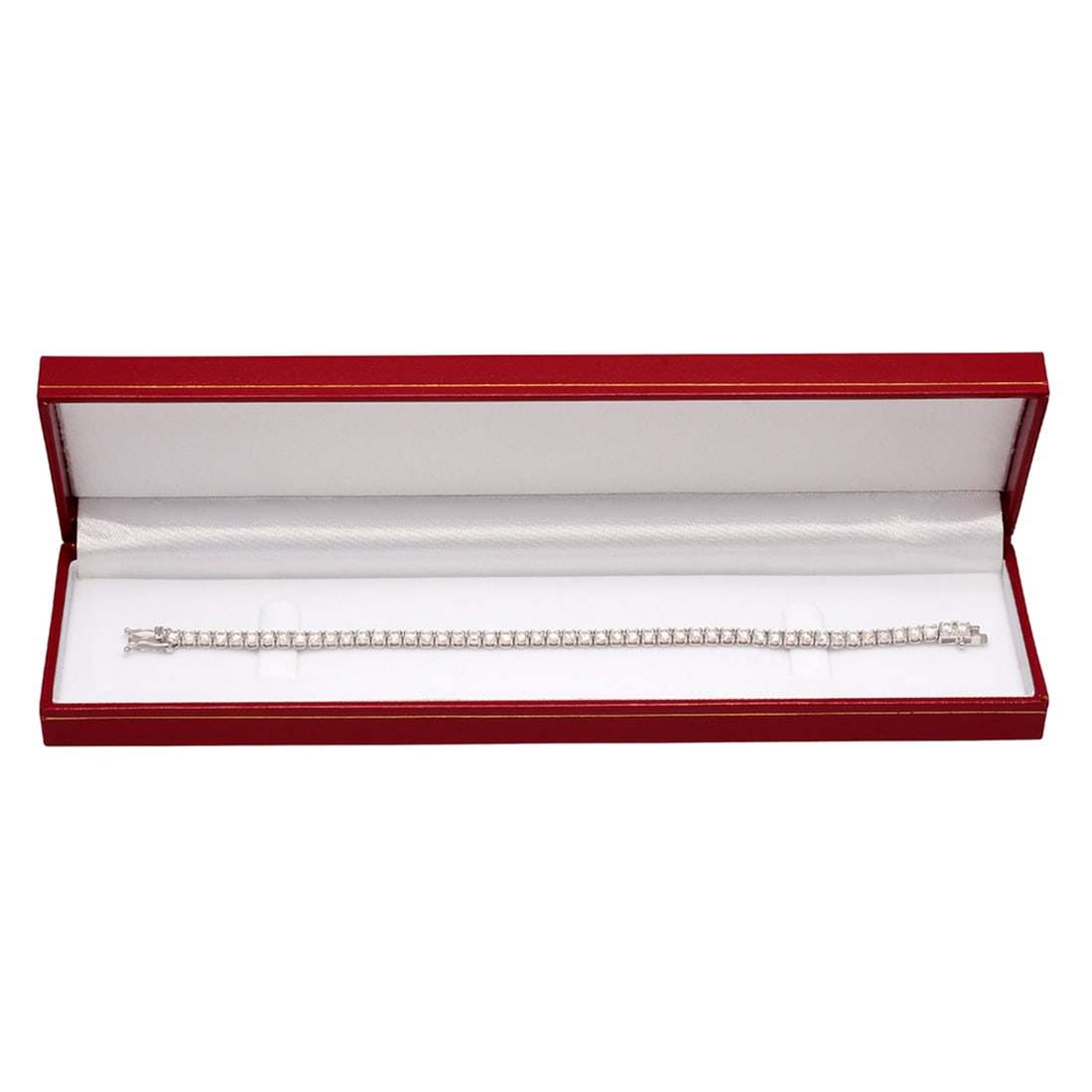 18k White Gold 6.65ct Diamond Bracelet - 4