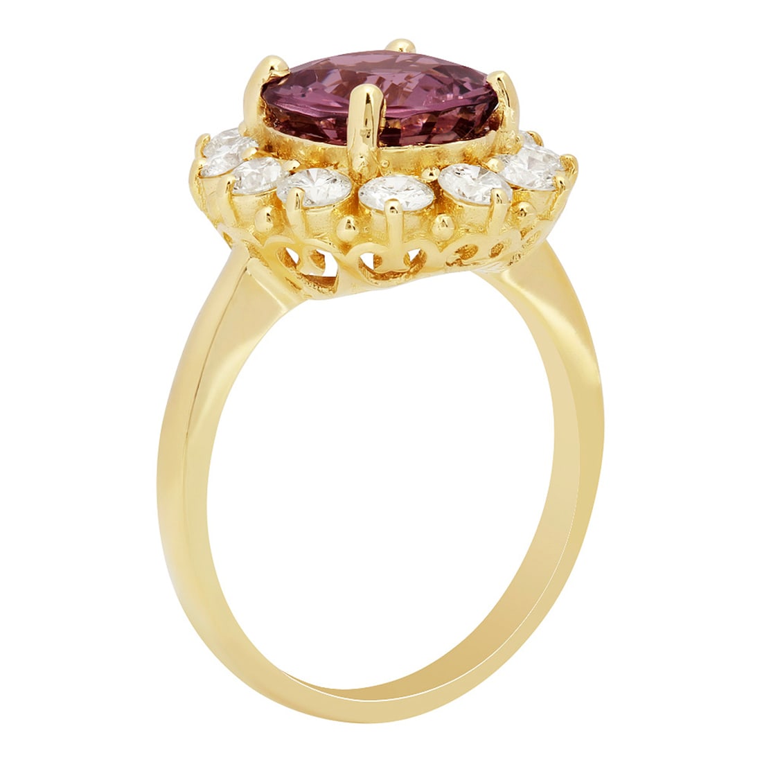 14k Yellow Gold 3.46ct Spinel 1.23ct Diamond Ring - 2