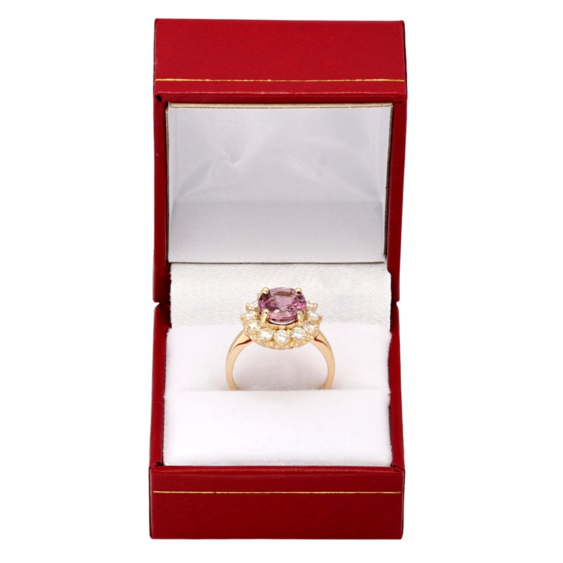 14k Yellow Gold 3.46ct Spinel 1.23ct Diamond Ring - 3
