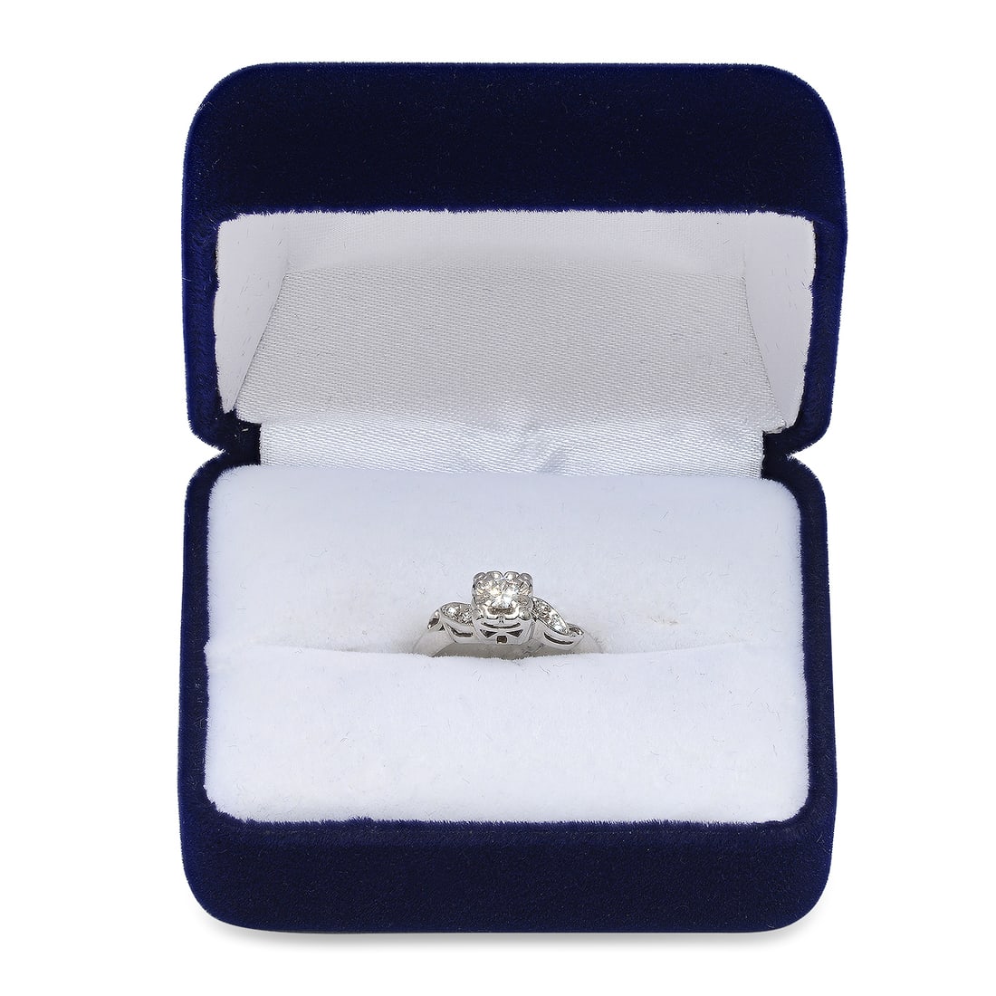 14K White Gold Setting with 0.31ct Diamond Ladies Ring - 4