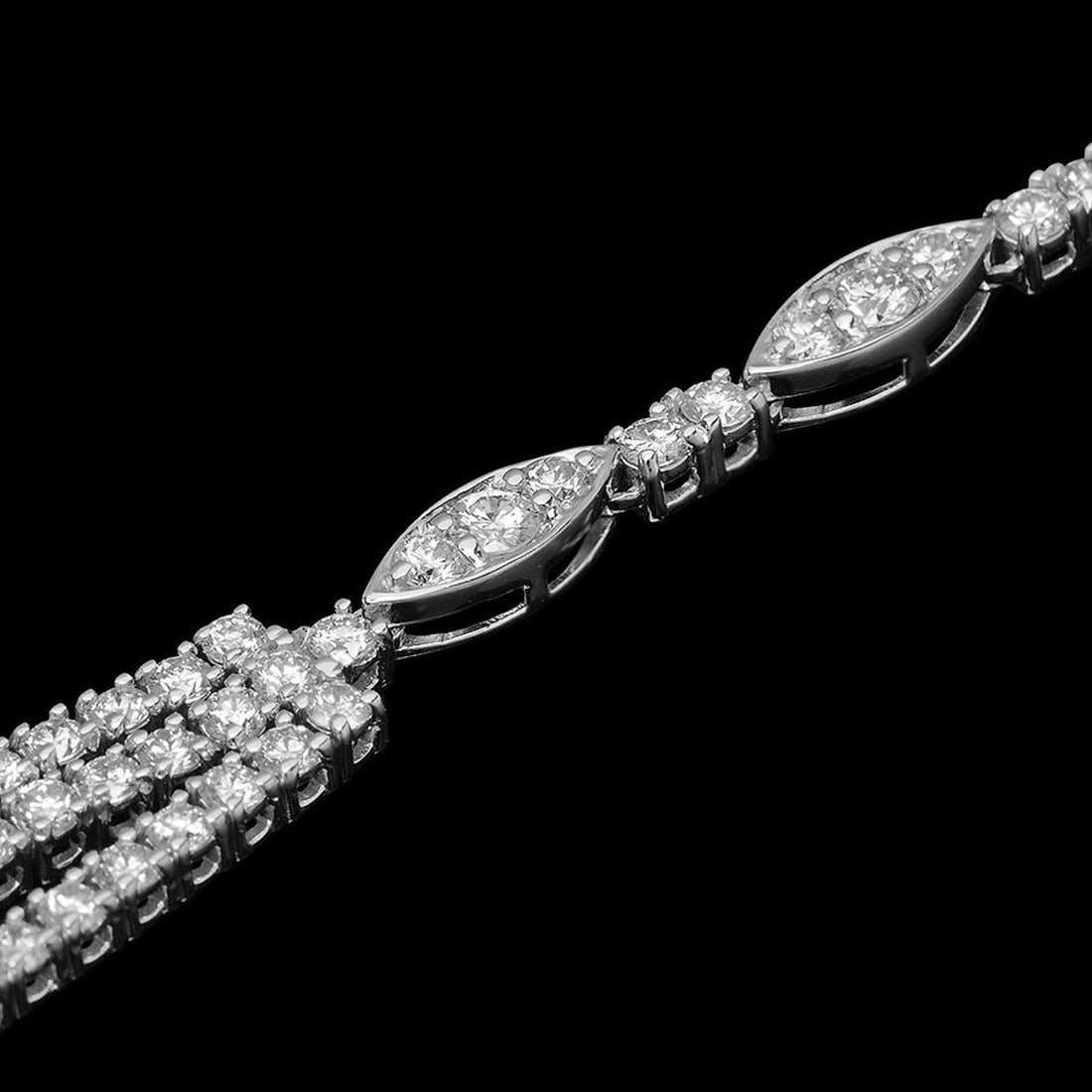 18K Gold 10.98ct Diamond Necklace - 2