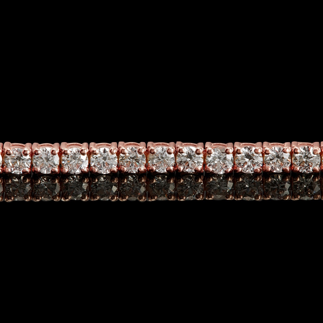14k Rose Gold 4.84ct Diamond Bracelet - 2