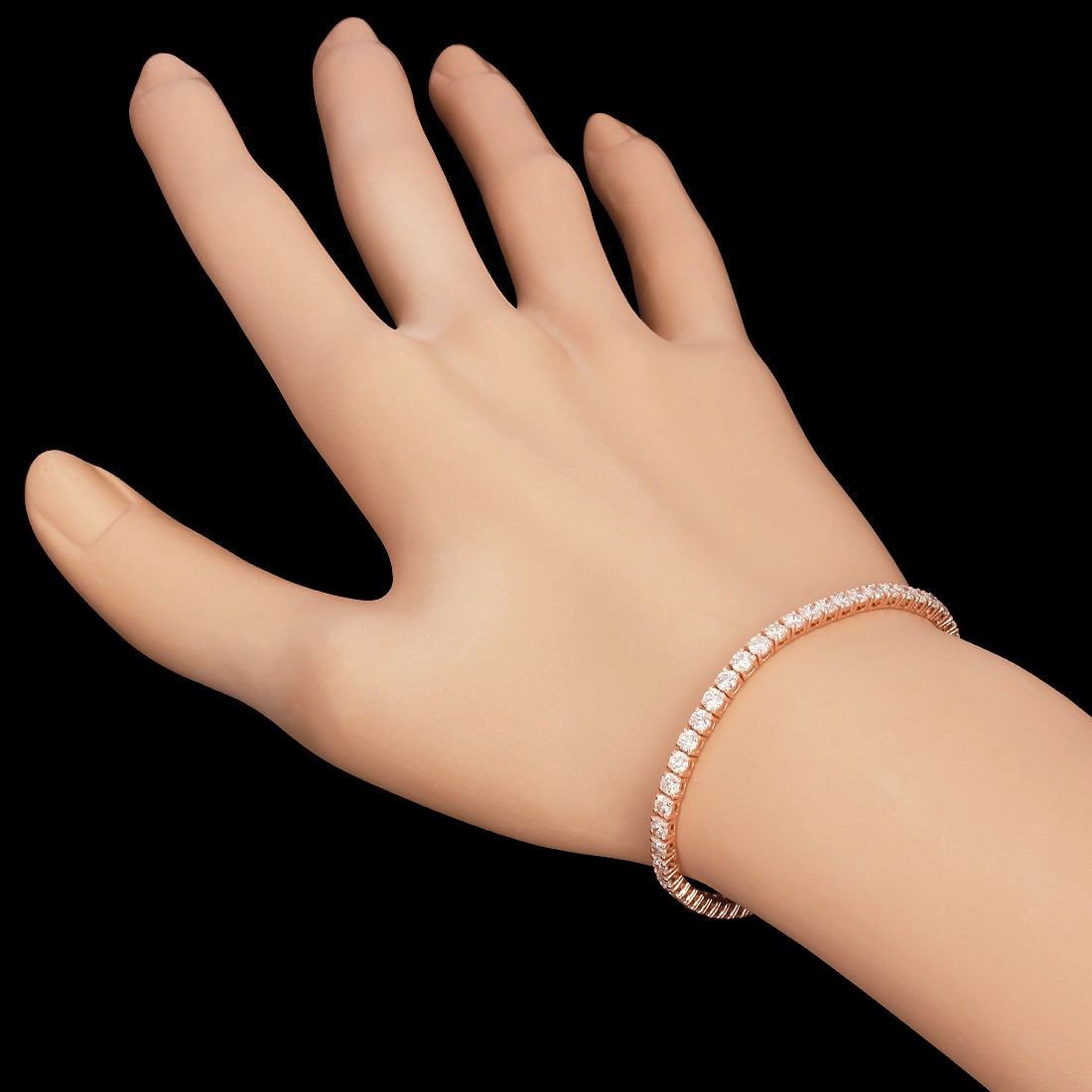 14k Rose Gold 4.84ct Diamond Bracelet - 3