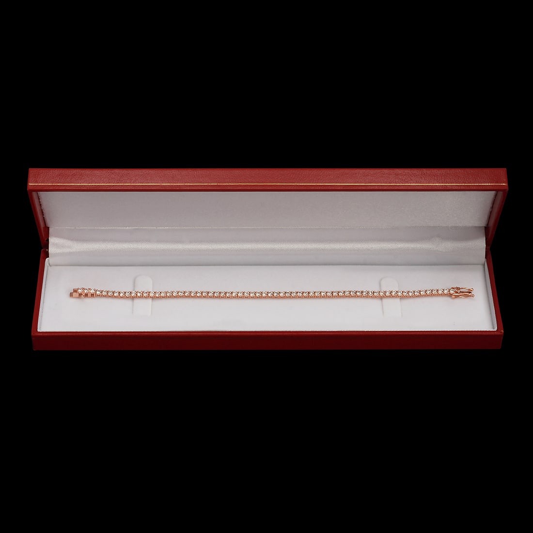 14k Rose Gold 4.84ct Diamond Bracelet - 4